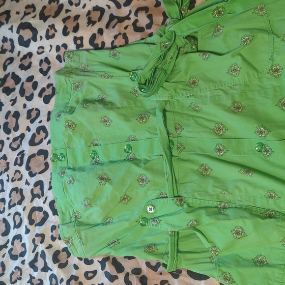 Zinc Size 18 Green Strapless Paisley Print Dress - Picture 1 of 8